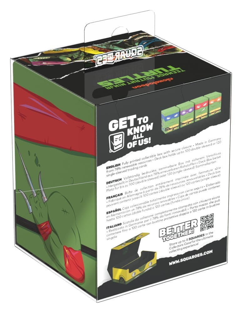 Squaroes Squaroe Teenage Mutant Ninja Turtles NT016 - Action Mode Raphael - Deck Box per 100 Carte