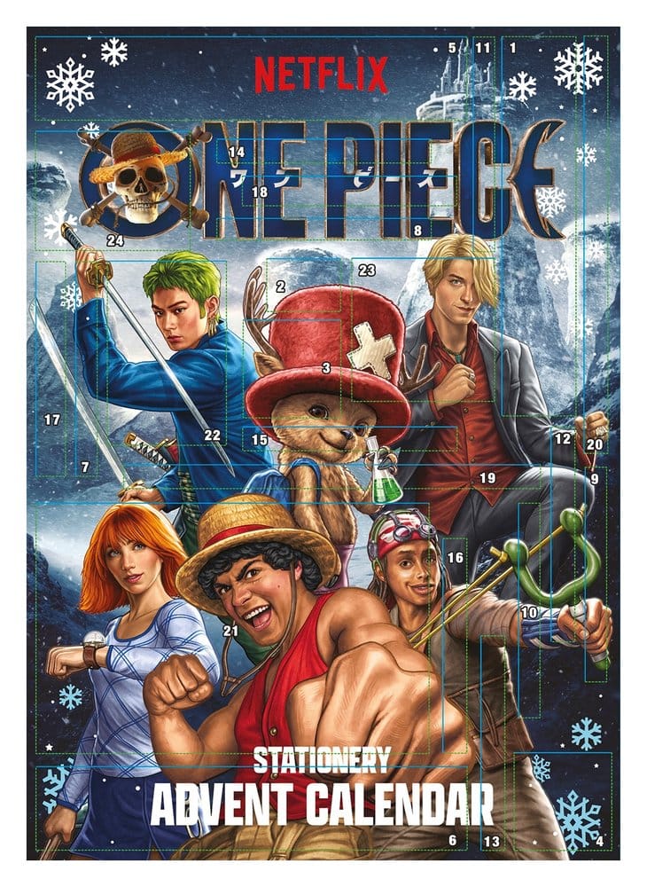 Calendario dell'Avvento One Piece 2027, esposizione da 8 pezzi, Pyramid International