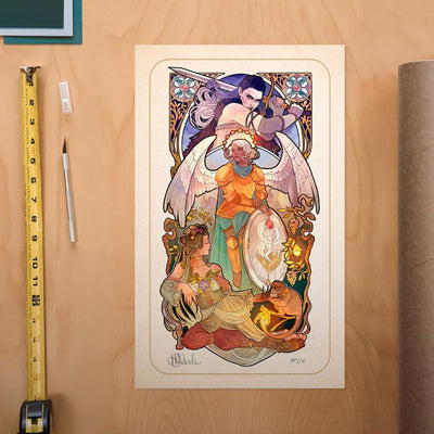 Critical Role 10th Anniversary Ashley Johnson Art Print – Hannah Alexander – 46x28 cm – Sideshow