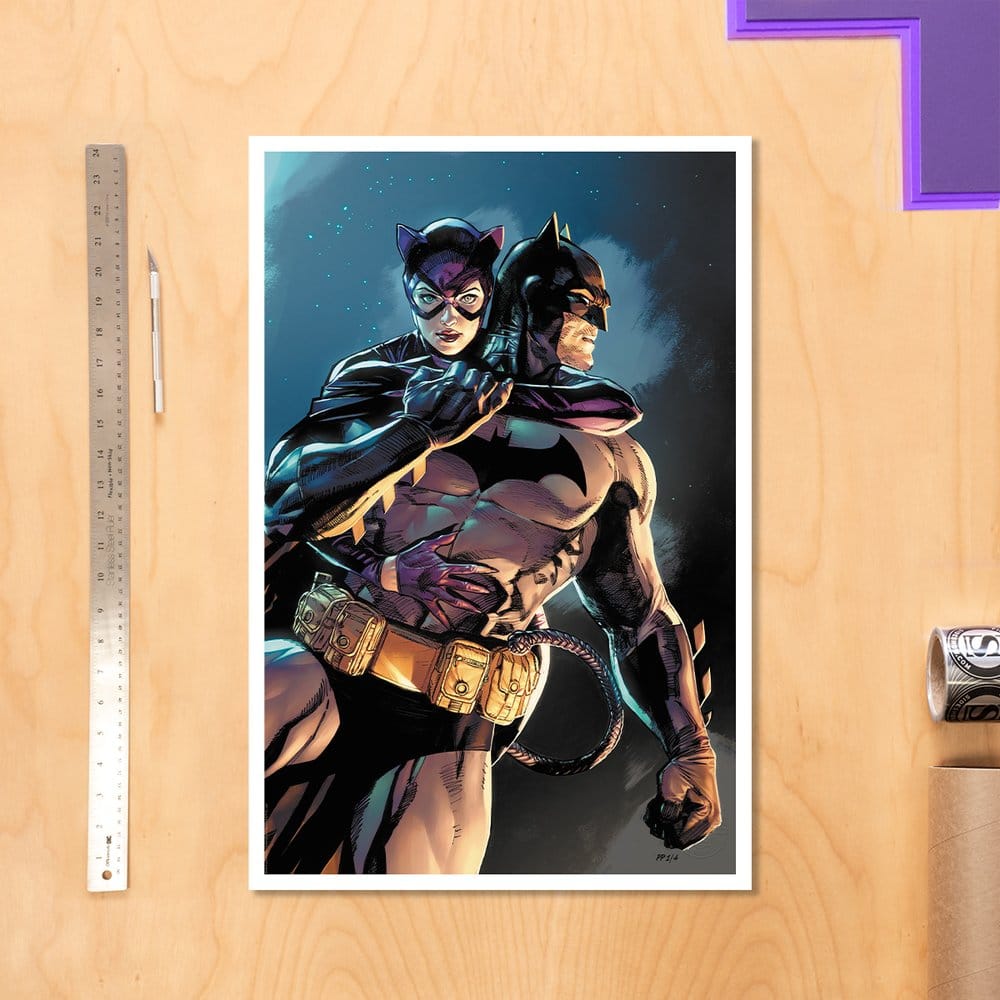 DC Comics Batman & Catwoman Stampa d'Arte 61x41 cm - Senza Cornice, Sideshow Collectibles