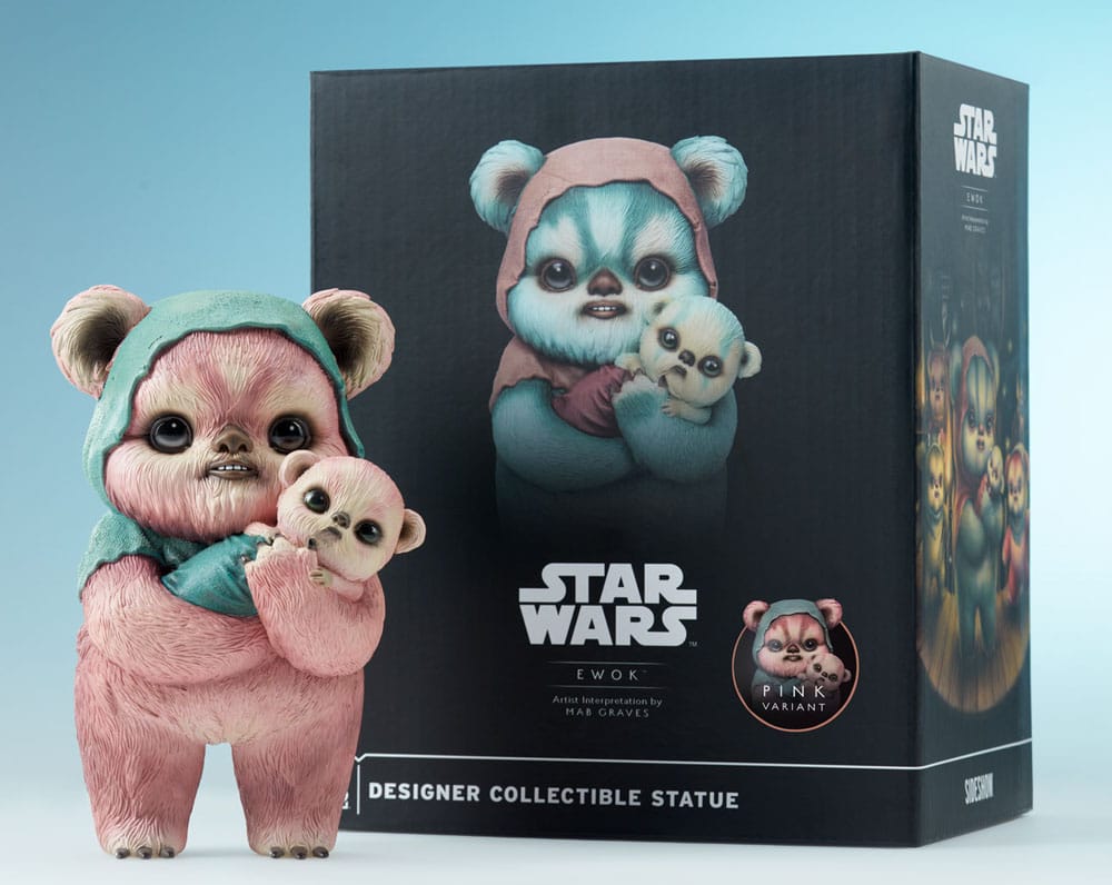 Star Wars Statua Designer Ewok Variante Rosa di Mab Graves 18 cm - Sideshow