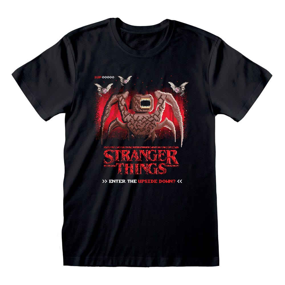 Maglietta Stranger Things 8 Bit Upside Down Taglia XL