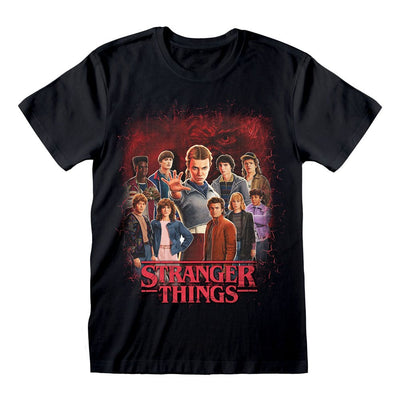 Stranger Things T-Shirt con Gruppo di Personaggi Taglia S