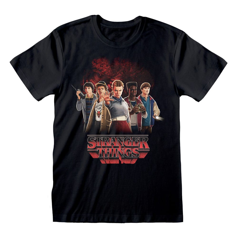 Stranger Things T-Shirt con Gruppo e Vecna, Taglia M