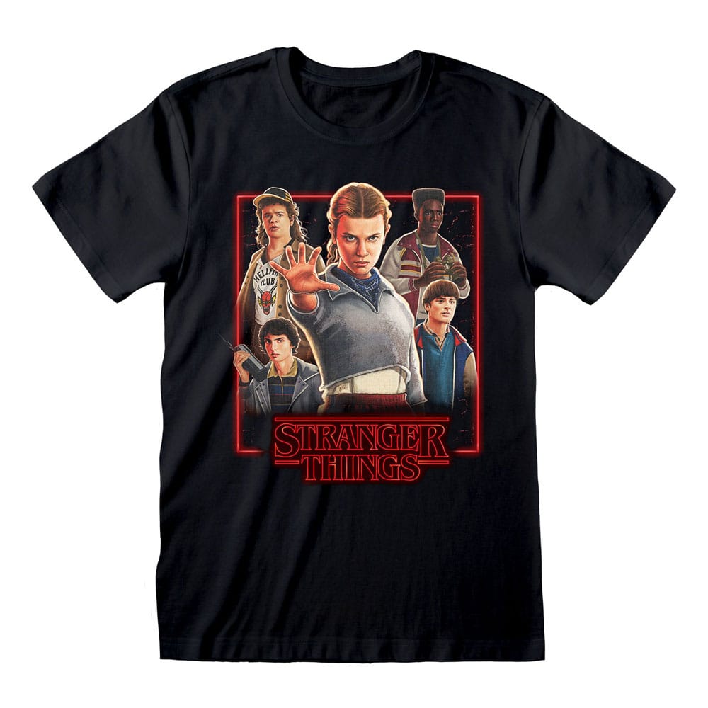 Stranger Things T-Shirt Personaggi in Glowing Box Taglia S