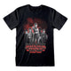 Stranger Things T-Shirt Gruppo con Vecna dietro, Bianco e Nero, Taglia M - Heroes Inc