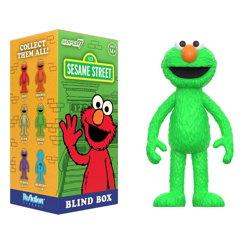 Sesame Street ReAction Action Figure 10 cm Wave 04 Elmo Blind Box Display (12)