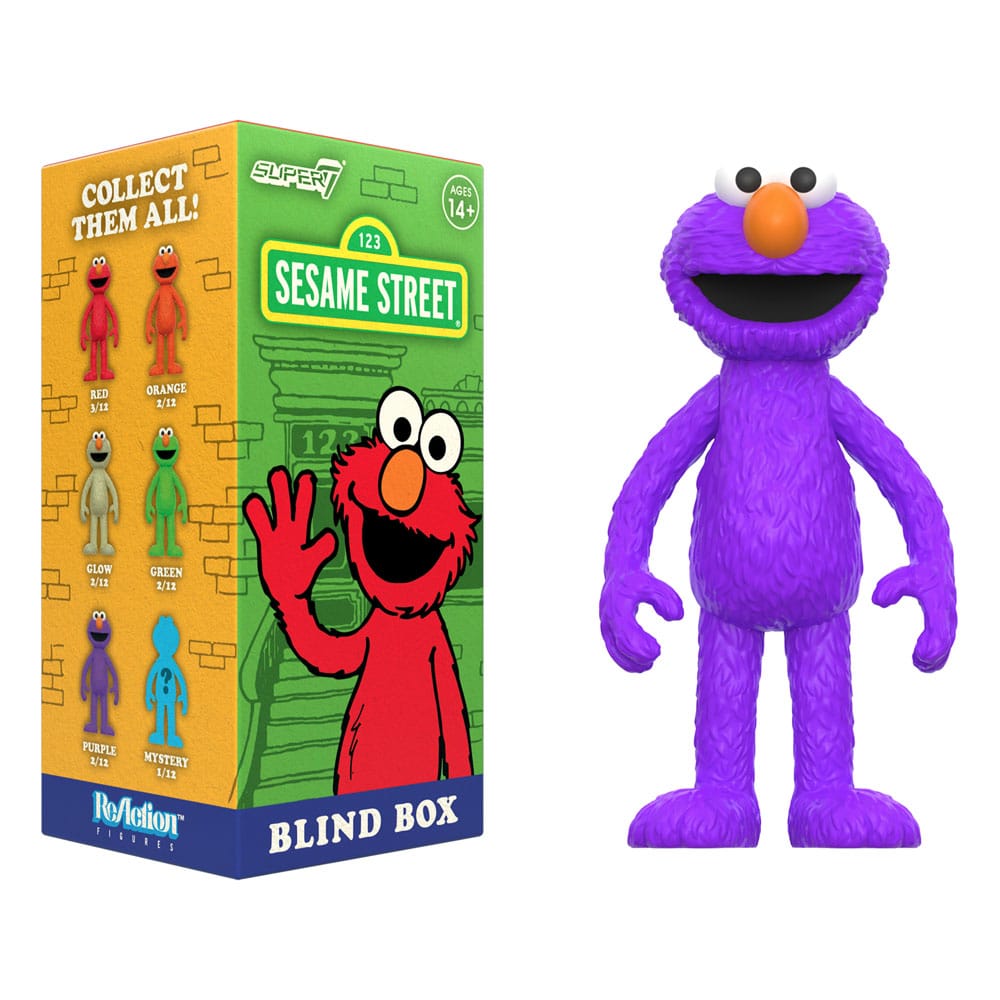 Sesame Street ReAction Action Figure 10 cm Wave 04 Elmo Blind Box Display (12)