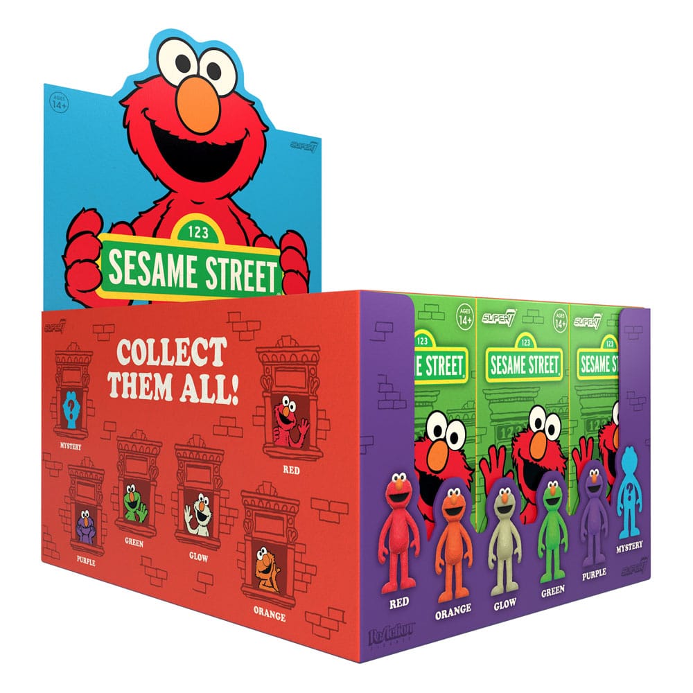 Sesame Street ReAction Action Figure 10 cm Wave 04 Elmo Blind Box Display (12)