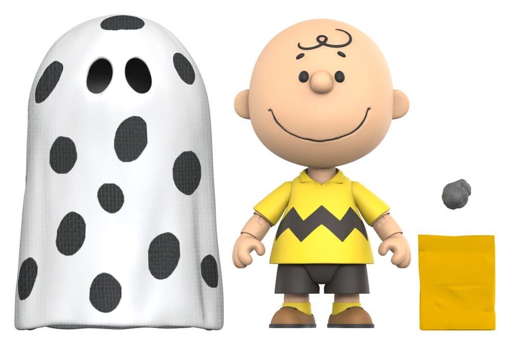 Action Figure Peanuts Deluxe Wave 01 Charlie Brown con lenzuolo fantasma 18 cm Super7