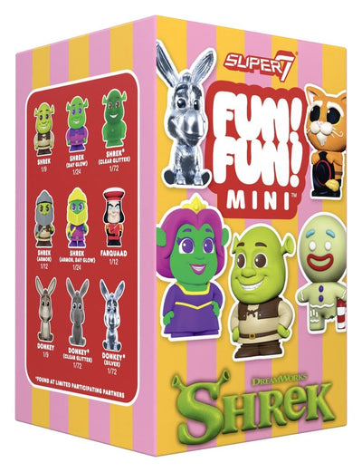 Shrek Fun! Fun! Mini Figures Wave 01 Blind Box Display (9) - Super7