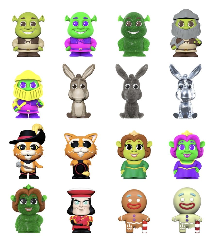 Shrek Fun! Fun! Mini Figures Wave 01 Blind Box Display (9) - Super7