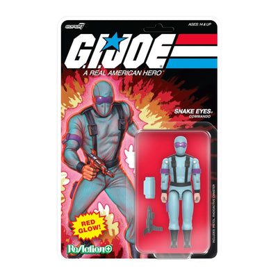 GI Joe ReAction+ Snake Eyes (Red Glow, Crystal Poison) Action Figure Wave 06 10 cm - Super7