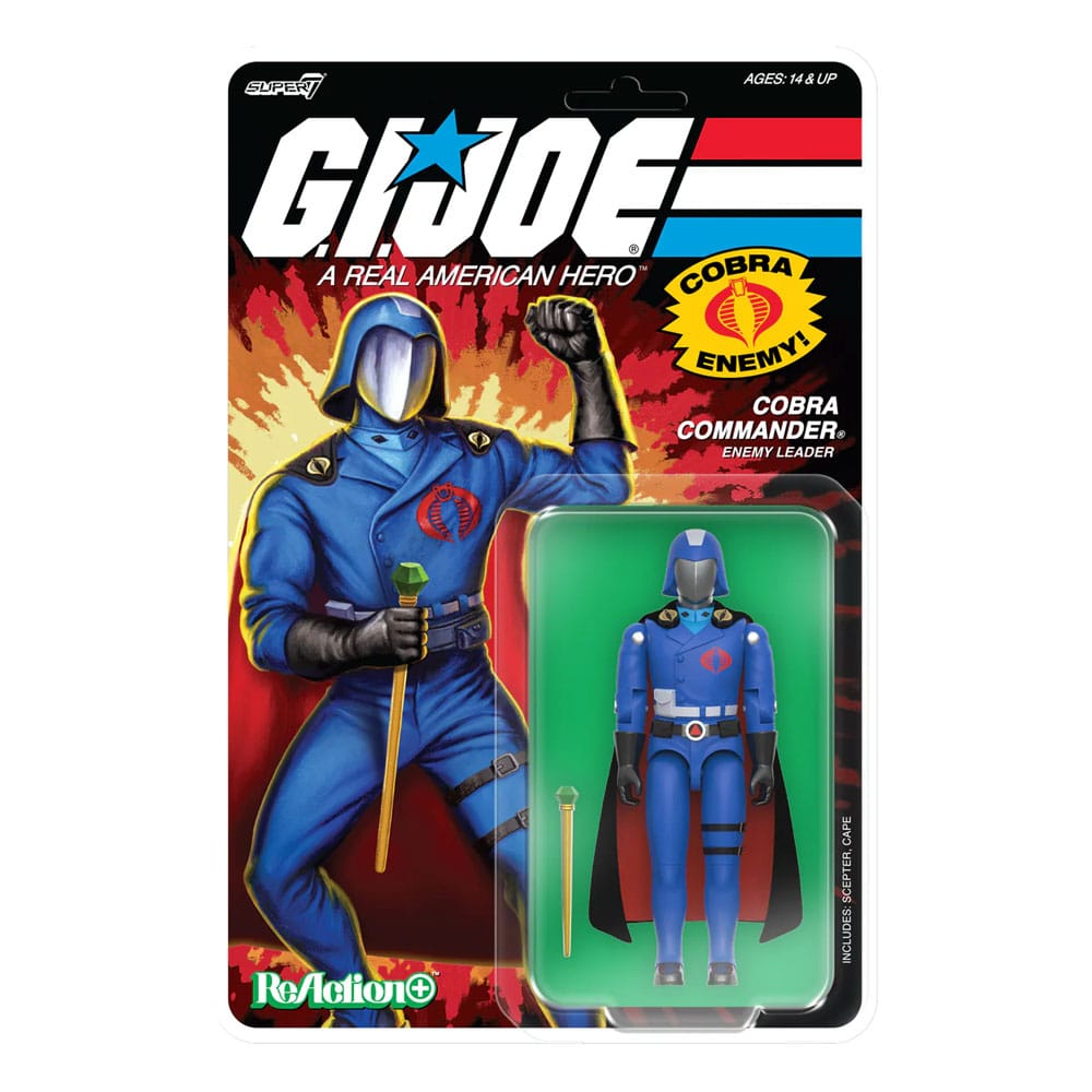GI Joe ReAction+ Action Figure Wave 06 Cobra Commander (Movie, Black Cape) 10 cm - Super7