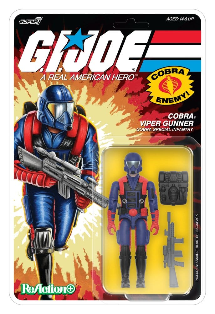 G.I. Joe ReAction+ Action Figure Wave 09 Cobra Viper Gunner di Super7