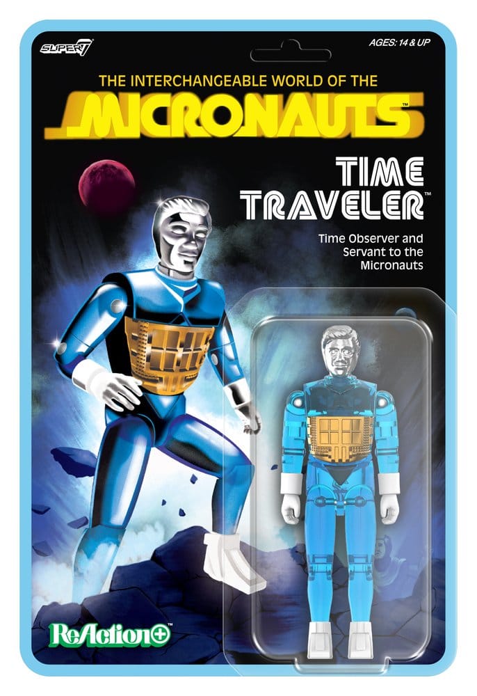Micronauts ReAction+ Time Traveler (Translucent Blue) Action Figure 10 cm - Super7