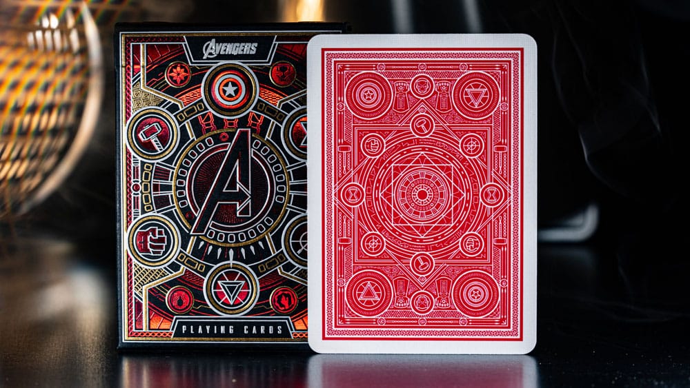 Avengers - The Infinity Saga Mazzo di Carte da Poker, Versione Rossa - Theory11