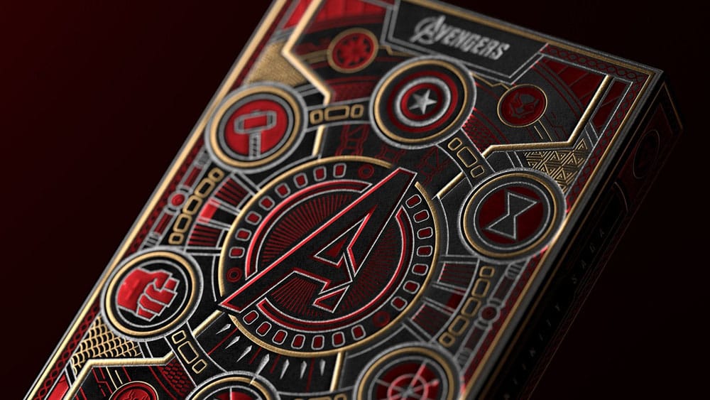 Avengers - The Infinity Saga Mazzo di Carte da Poker, Versione Rossa - Theory11