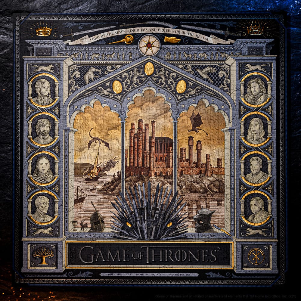 Puzzle Game of Thrones 1000 Pezzi con Dettagli Oro - Theory11
