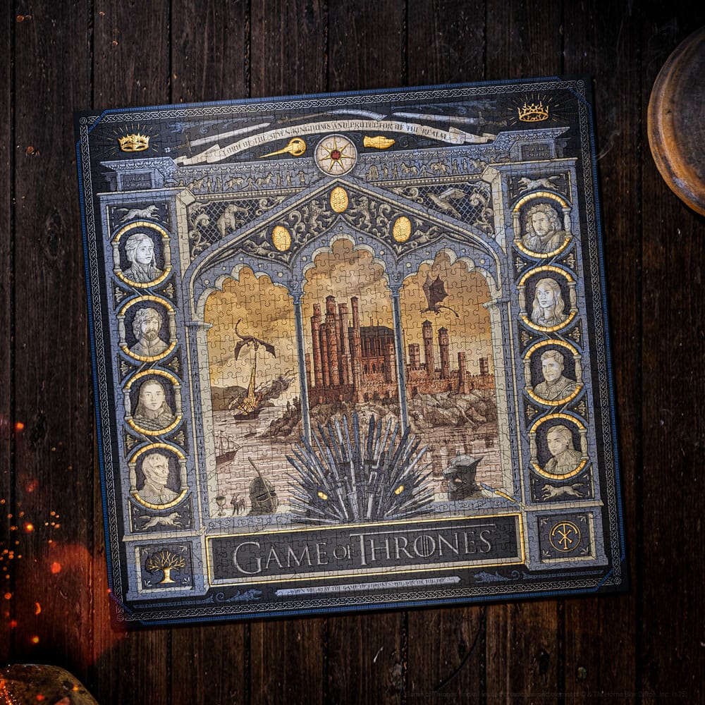 Puzzle Game of Thrones 1000 Pezzi con Dettagli Oro - Theory11