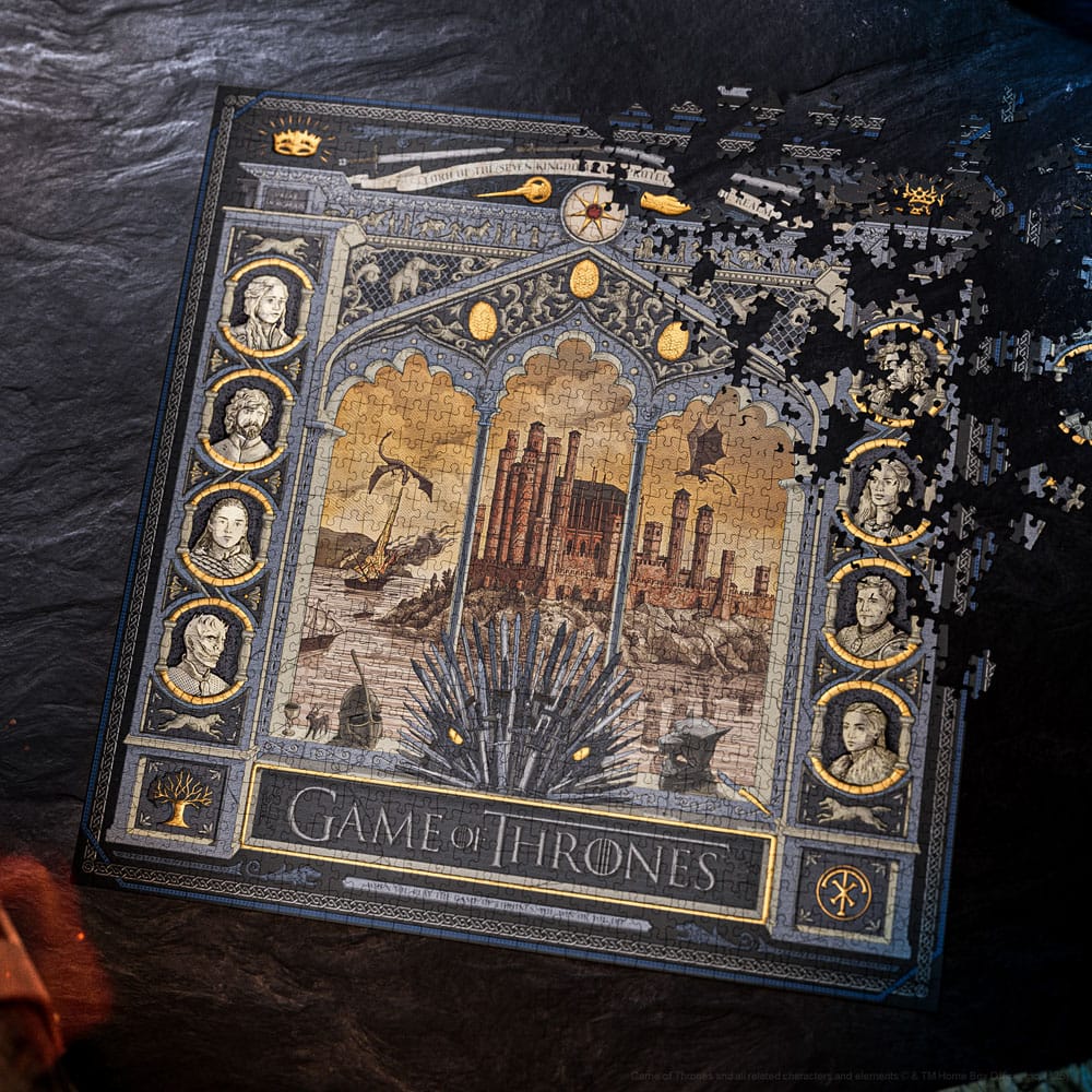 Puzzle Game of Thrones 1000 Pezzi con Dettagli Oro - Theory11