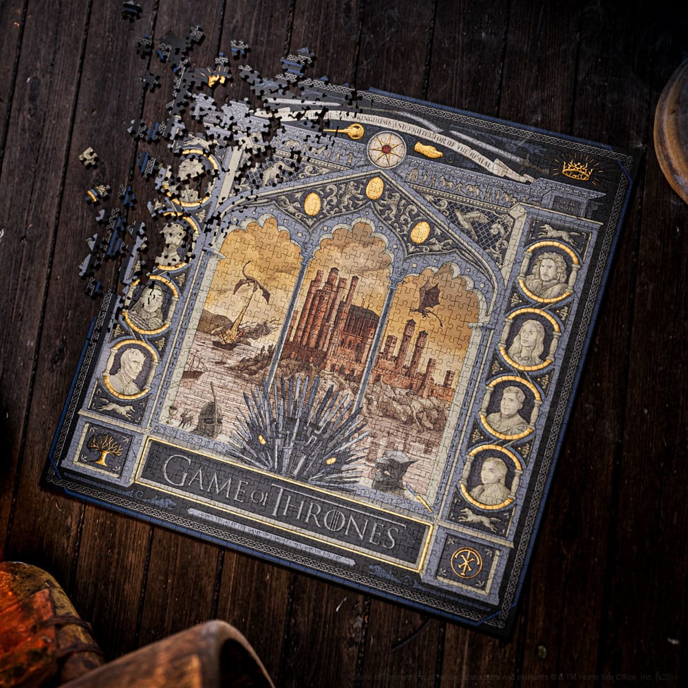 Puzzle Game of Thrones 1000 Pezzi con Dettagli Oro - Theory11