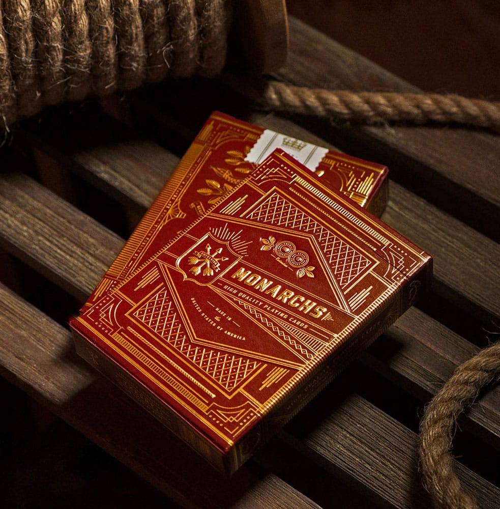 Theory11 Monarchs Playing Cards Red - Mazzo di Carte da Poker Premium