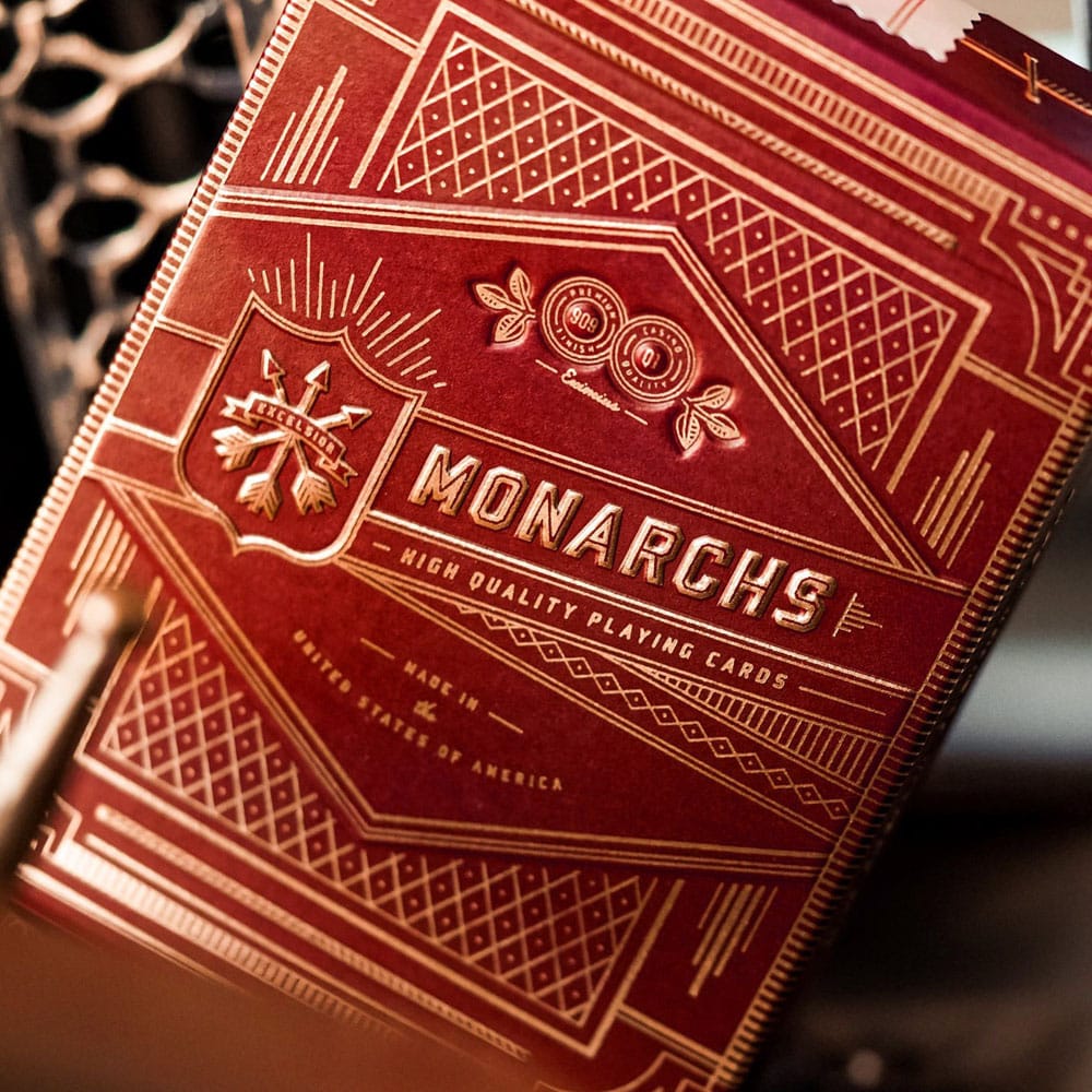 Theory11 Monarchs Playing Cards Red - Mazzo di Carte da Poker Premium