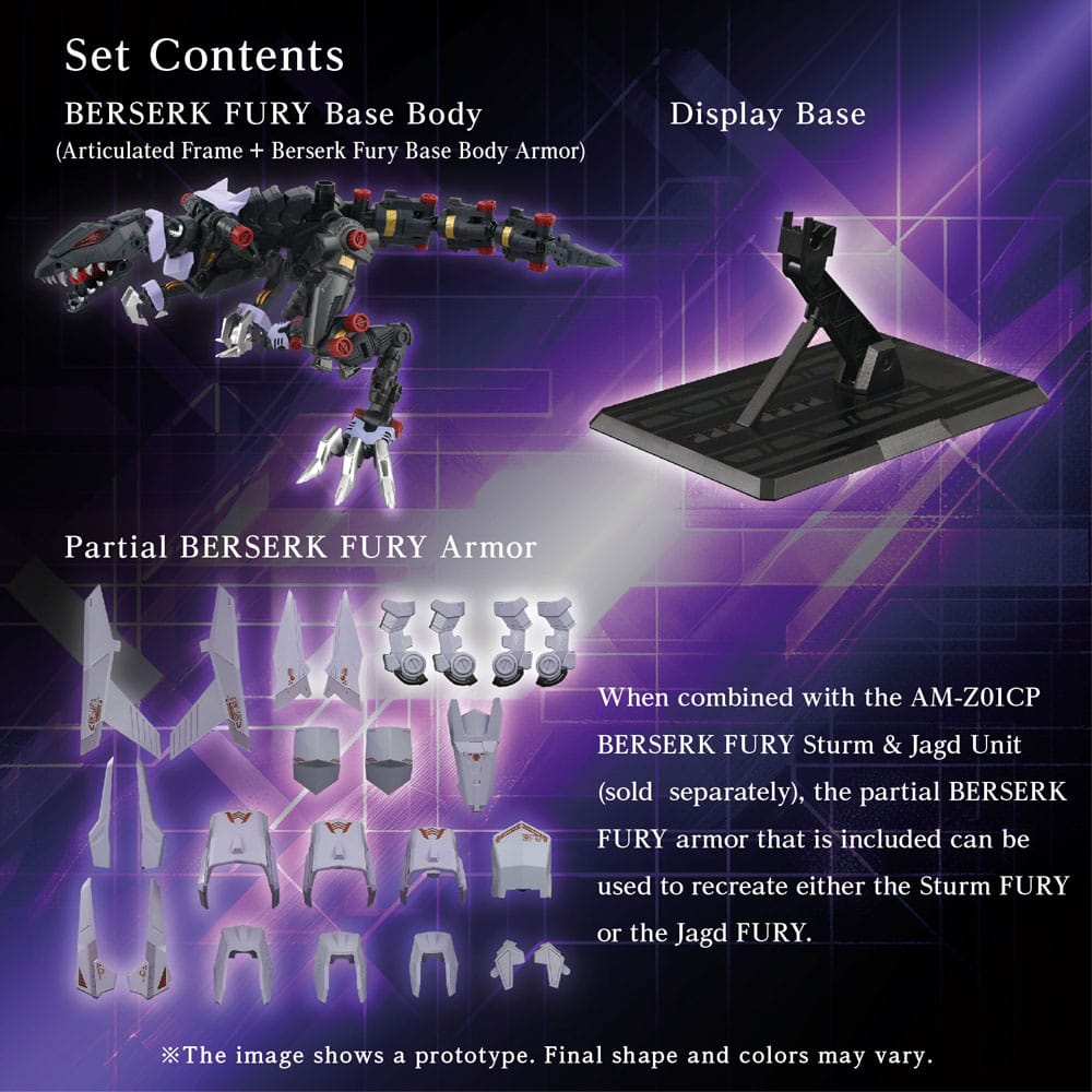 Zoids AM-Z01EX Berserk Fury (Elementary Body) – Kit modello in plastica e diecast, Takara Tomy