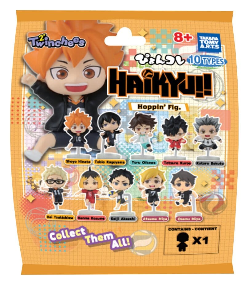 Haikyu!! Twinchees Mini Figures Hoppin' 5 cm - Bustine a sorpresa, display da 24 pezzi Takara Tomy