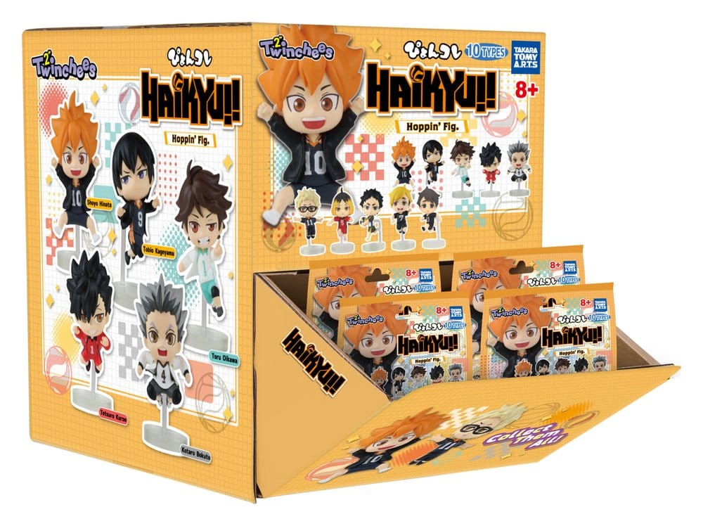 Haikyu!! Twinchees Mini Figures Hoppin' 5 cm - Bustine a sorpresa, display da 24 pezzi Takara Tomy