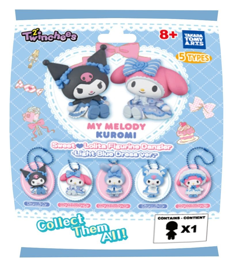 Sanrio Twinchees Mini Figures My Melody x Kuromi Sweet Lolita 5 cm Blind Pack Display (24)
