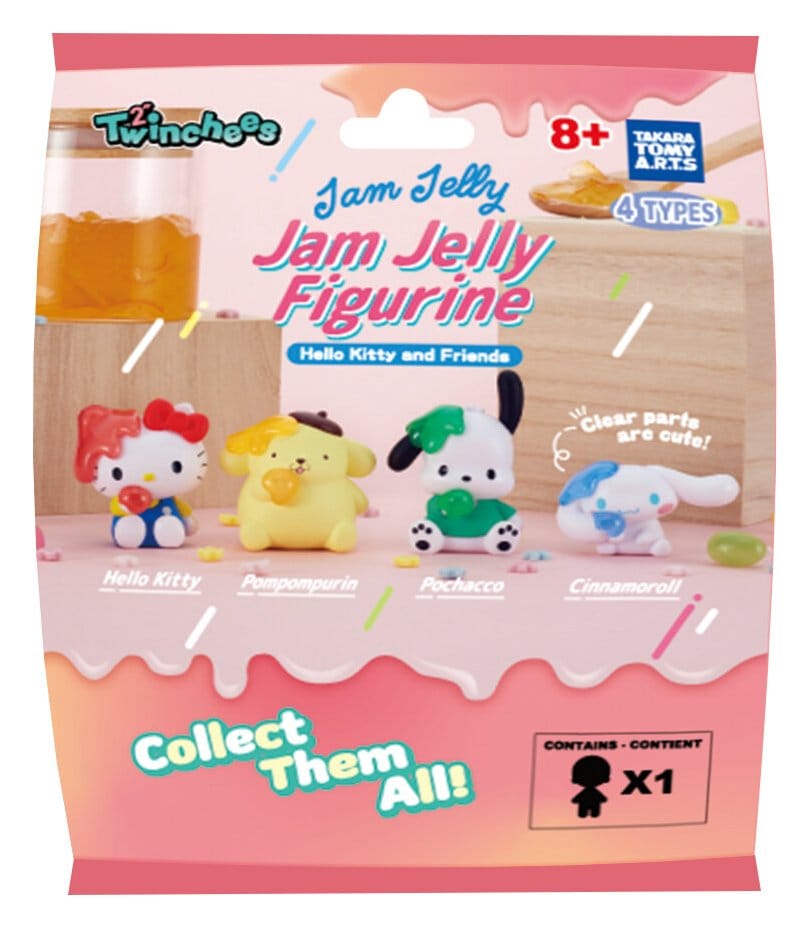 Sanrio Twinchees Mini Figure Hello Kitty & Friends Jam Jelly 5 cm – Display da 24 bustine cieche