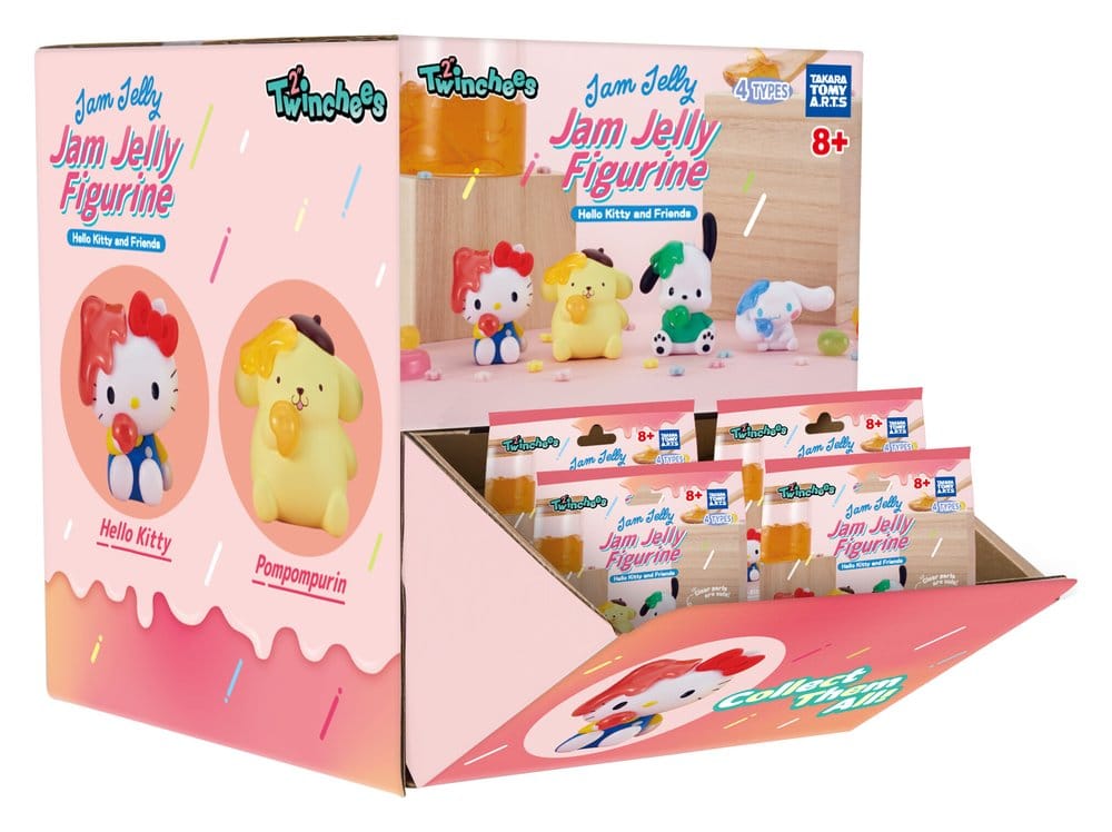 Sanrio Twinchees Mini Figure Hello Kitty & Friends Jam Jelly 5 cm – Display da 24 bustine cieche