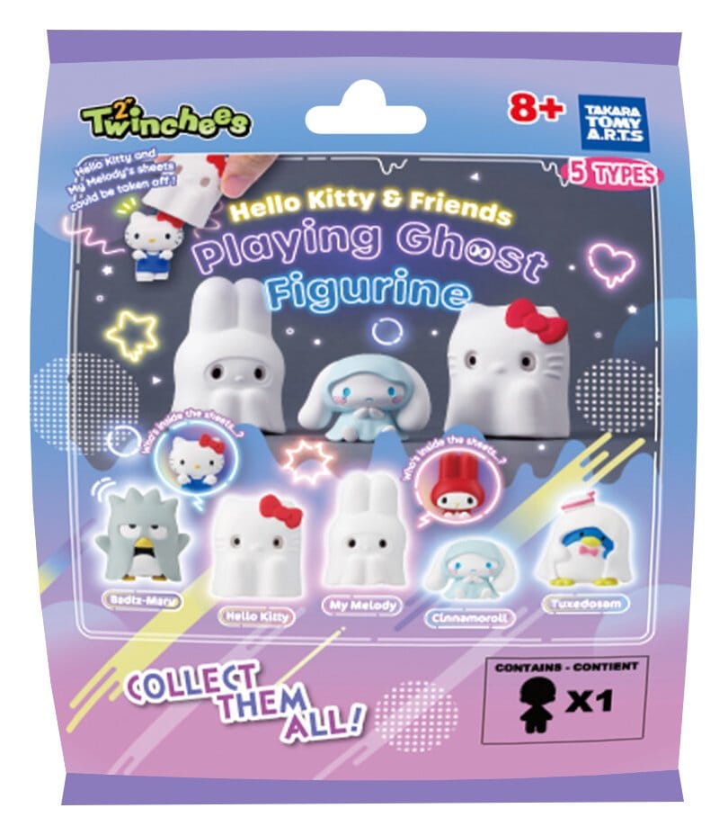 Sanrio Twinchees Mini Figures Hello Kitty & Friends Playing Ghost 5 cm Blind Pack Display (24) - Takara Tomy