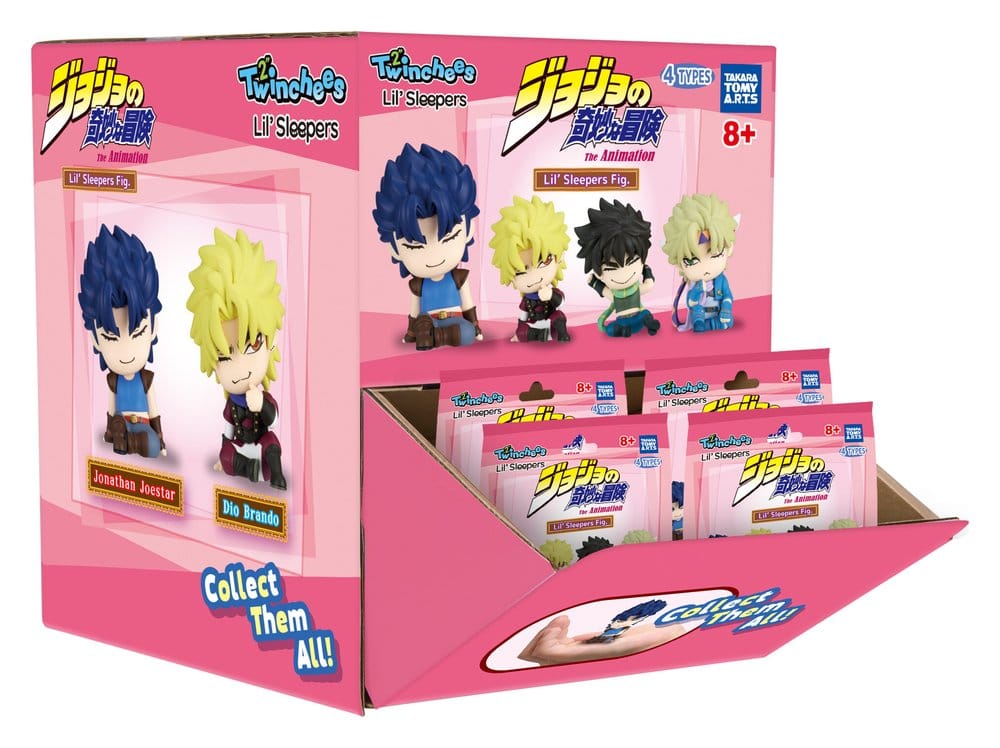 JoJo's Bizarre Adventure Twinchees Mini Figures Lil' Sleepers 5 cm Blind Pack Display (24) - Takara Tomy