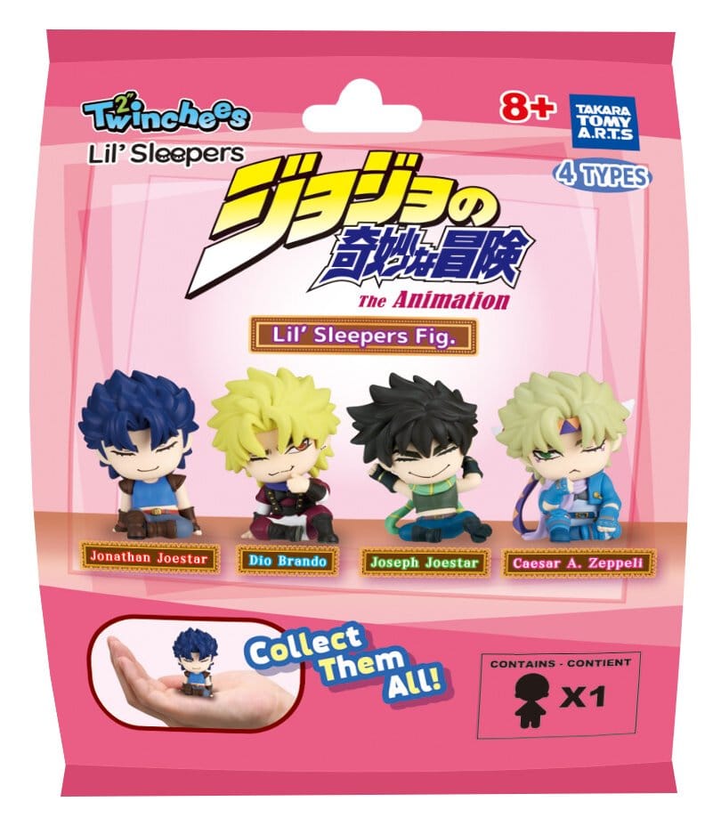 JoJo's Bizarre Adventure Twinchees Mini Figures Lil' Sleepers 5 cm Blind Pack Display (24) - Takara Tomy