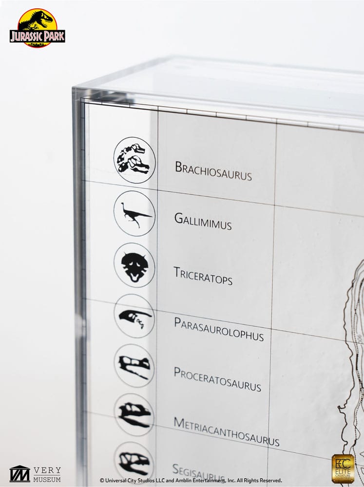 Jurassic Park Mappa Topografica Isla Nublar - Decorazione da Collezione Elite Creature Collectibles