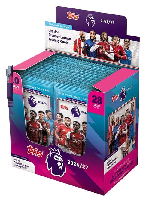 Topps Premier League 2026/2027 Trading Cards Display da 28 buste
