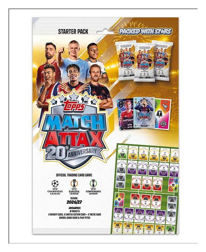 UEFA Club Competition Match Attax 2026/27 Starter Pack di carte da gioco Topps