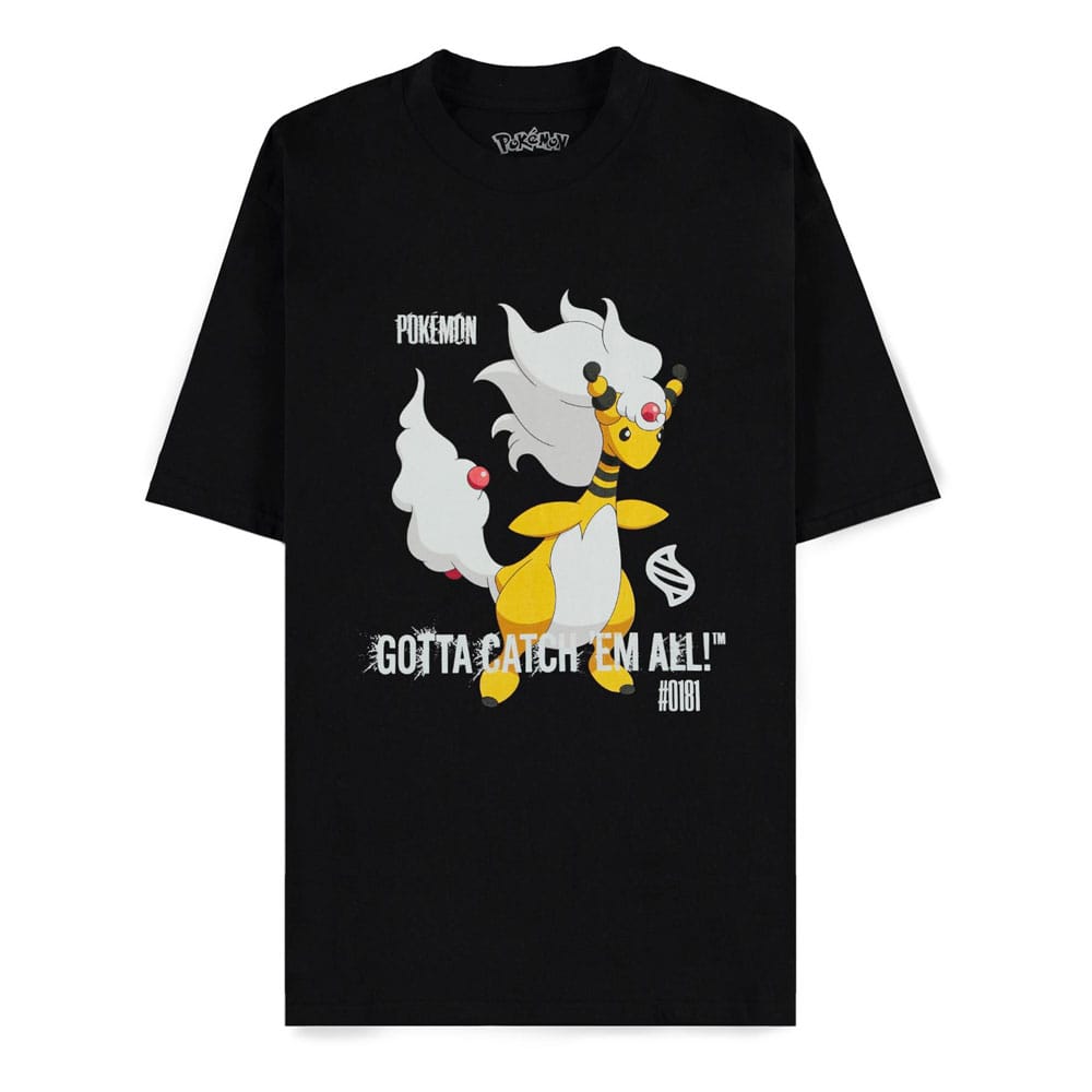 Pokémon Mega Evolutions T-Shirt Mega Ampharos Gotta Catch Em All Taglia M