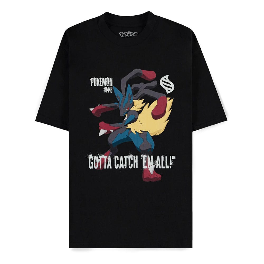 T-Shirt Pokémon Mega Evolutions Mega Lucario Gotta Catch Em All Difuzed Taglia S