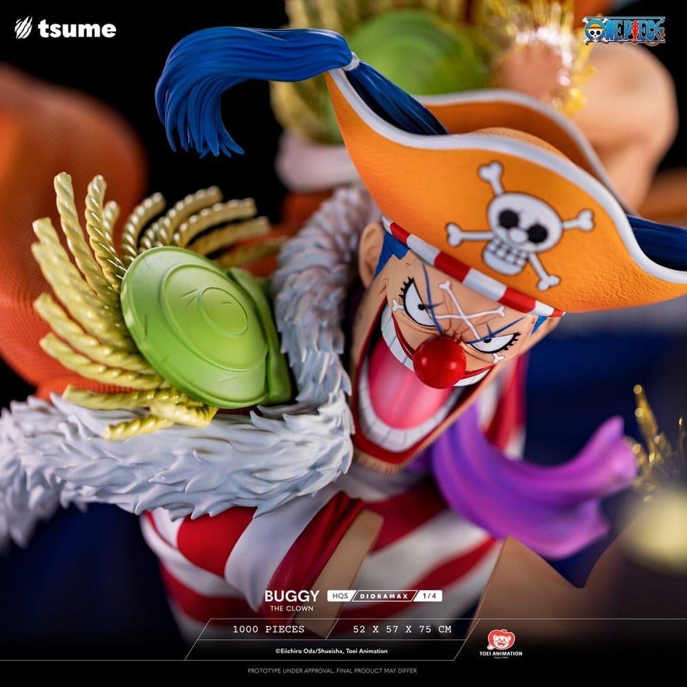 One Piece HQS Dioramax Statua 1/4 Buggy il Clown Tsume