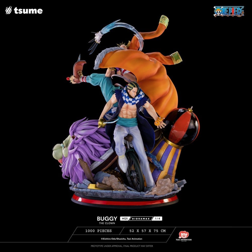 One Piece HQS Dioramax Statua 1/4 Buggy il Clown Tsume