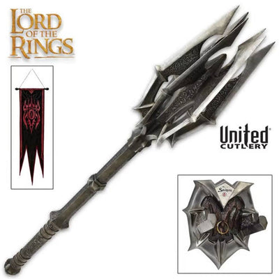 Il Signore degli Anelli - Mazza di Sauron replica 1:1 con Unico Anello, United Cutlery
