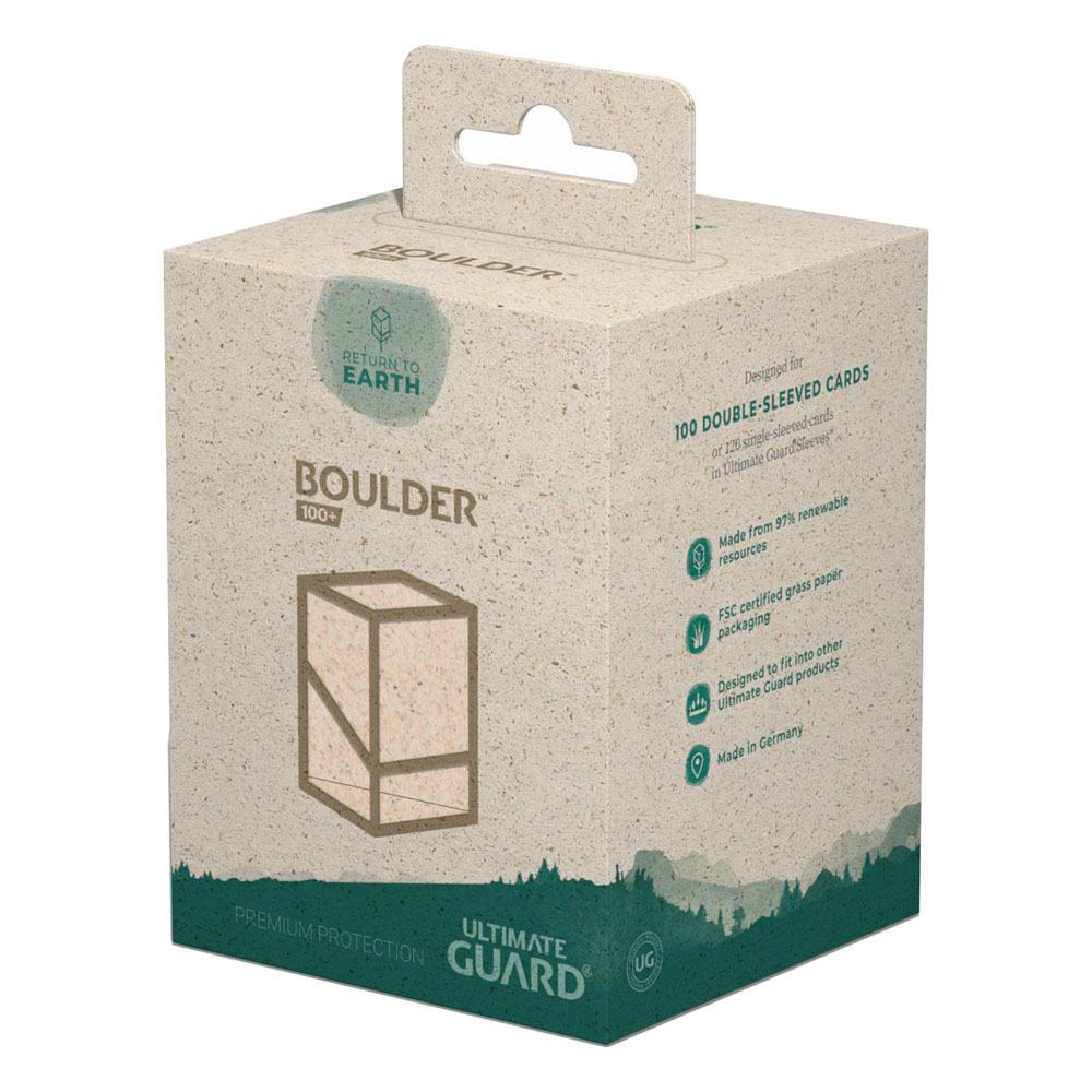 Ultimate Guard Return to Earth Boulder 100+ - Deck Box Natural per 100 Carte Double-Sleeved