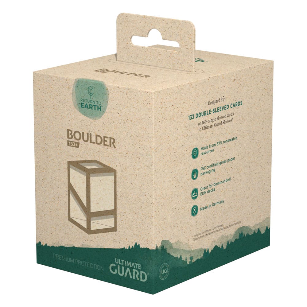 Ultimate Guard Return to Earth Boulder 133+ Natural - Portacarte ecologico per 133 carte doppie