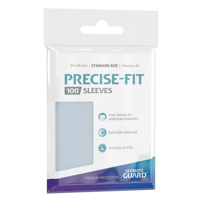 Ultimate Guard Precise-Fit Sleeves Standard Size (100) – Fodere interne extra-chiare per carte