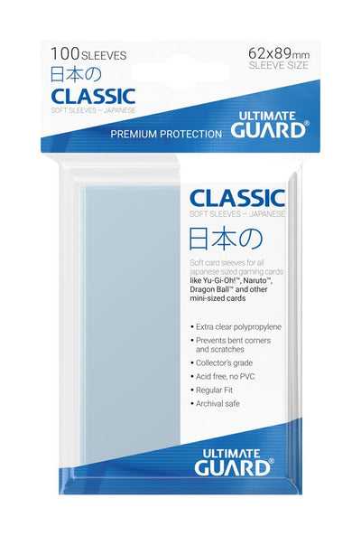 Ultimate Guard Classic Sleeves Japanese Size (100) – Protezione per Carte Yu-Gi-Oh! e Vanguard