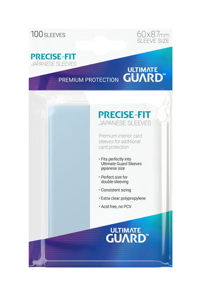 Ultimate Guard Precise-Fit Sleeves Japanese Size (100) – Sovracustodie trasparenti per carte Yu-Gi-Oh! e Vanguard